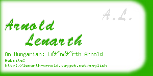 arnold lenarth business card